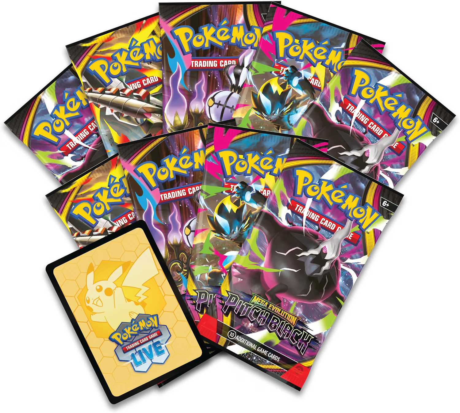 Pokemon Tcg: Mega Evolution pitch Black Elite Trainer Box - Imagen 3